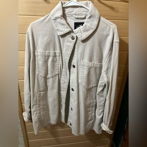 Cream Hollister Corduroy jacket